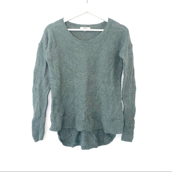 Madewell Chronicle Texture Pullover Sweater in pale green size XS - Picture 4 of 9